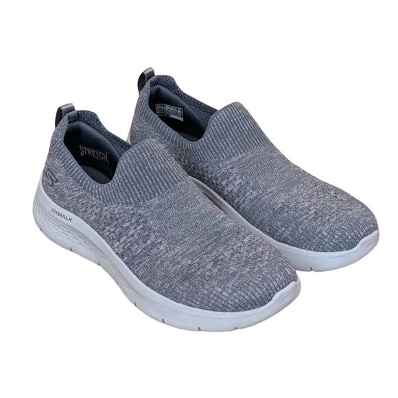 Skechers Shoes - Skechers Air Cooled GOGA Mat Stretch Fit Slip-on Shoes Gray Knit Womens 8.5